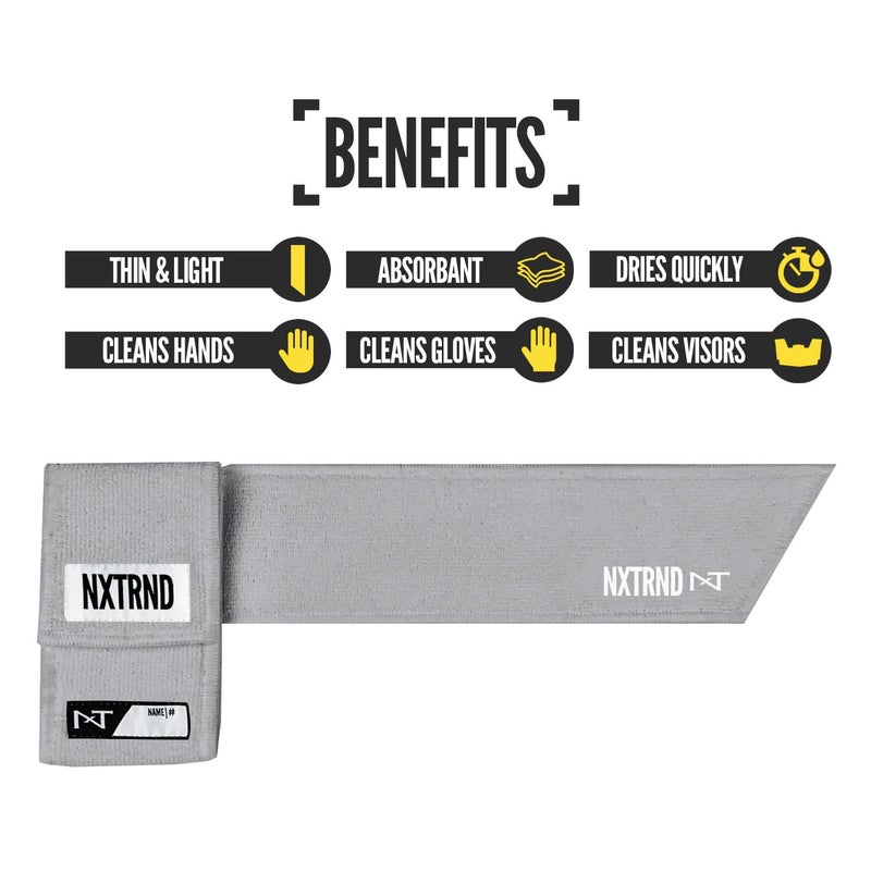 NXT NXTRND Nxtrnd Streamer Football Towel  Thin Sports Towel  Dries Hands & Football Accessories (Light Grey) - Image 3